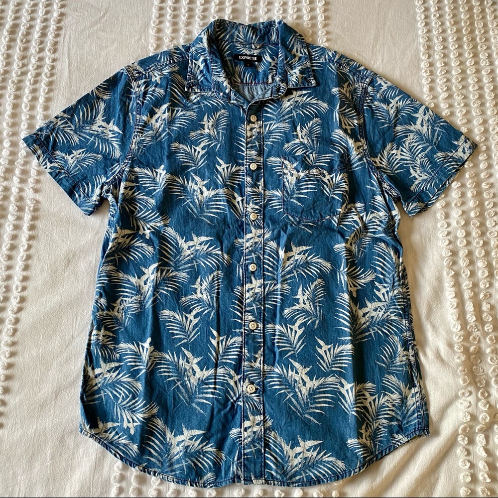 Express Medium Slim Fit Print Shirt